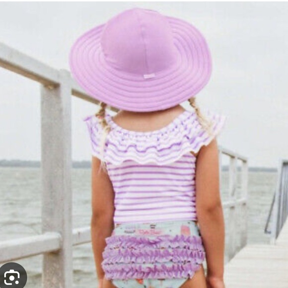 Ruffle Butts Kids Outdoor Sunhat Blue - Picture 9 of 9